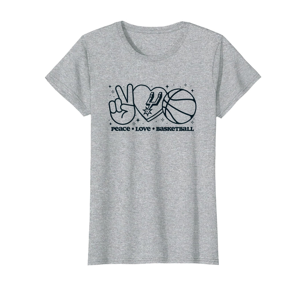 Nba San Antonio Spurs Peace Love T-Shirt - Graphic Print Men Women - T-Shirt, Sweatshirt, Hoodie