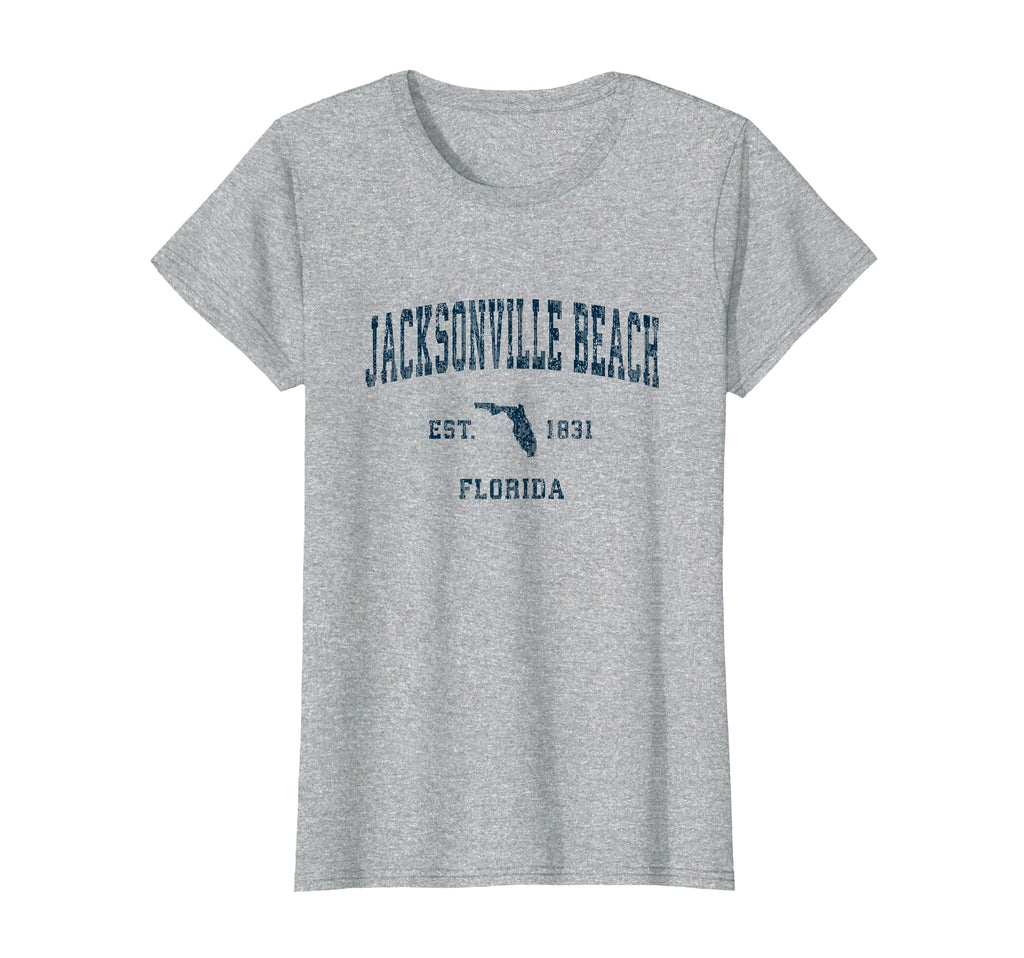 Jacksonville Beach Florida Fl Sports Navy T-Shirt - Trendy Graphic Unisex - T-Shirt, Sweatshirt, Hoodie