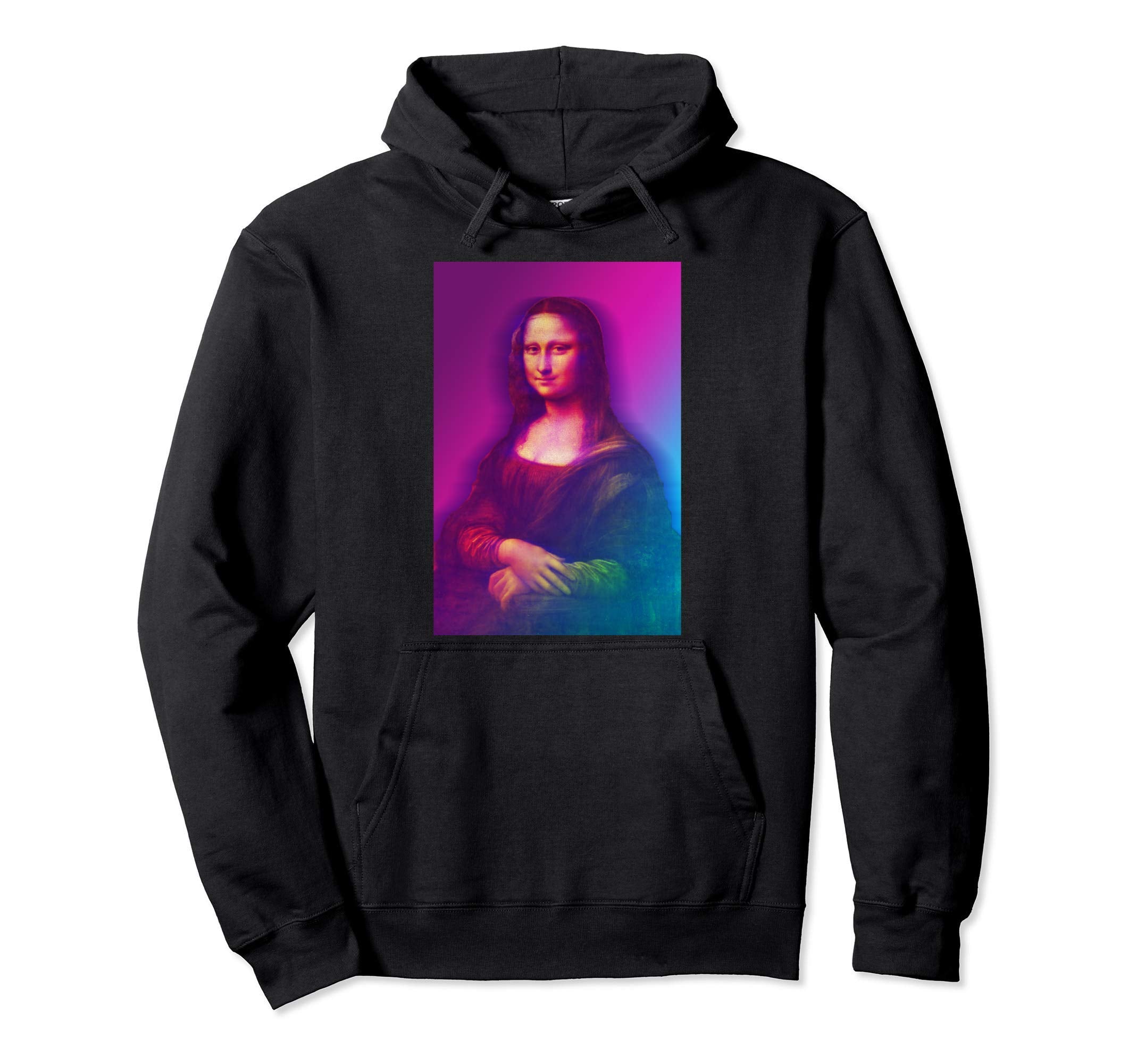 Mona Lisa Artwork Vaporwave Hoodie - Casual Everyday Wear Unisex - T-Shirt, Sweatshirt, Hoodie