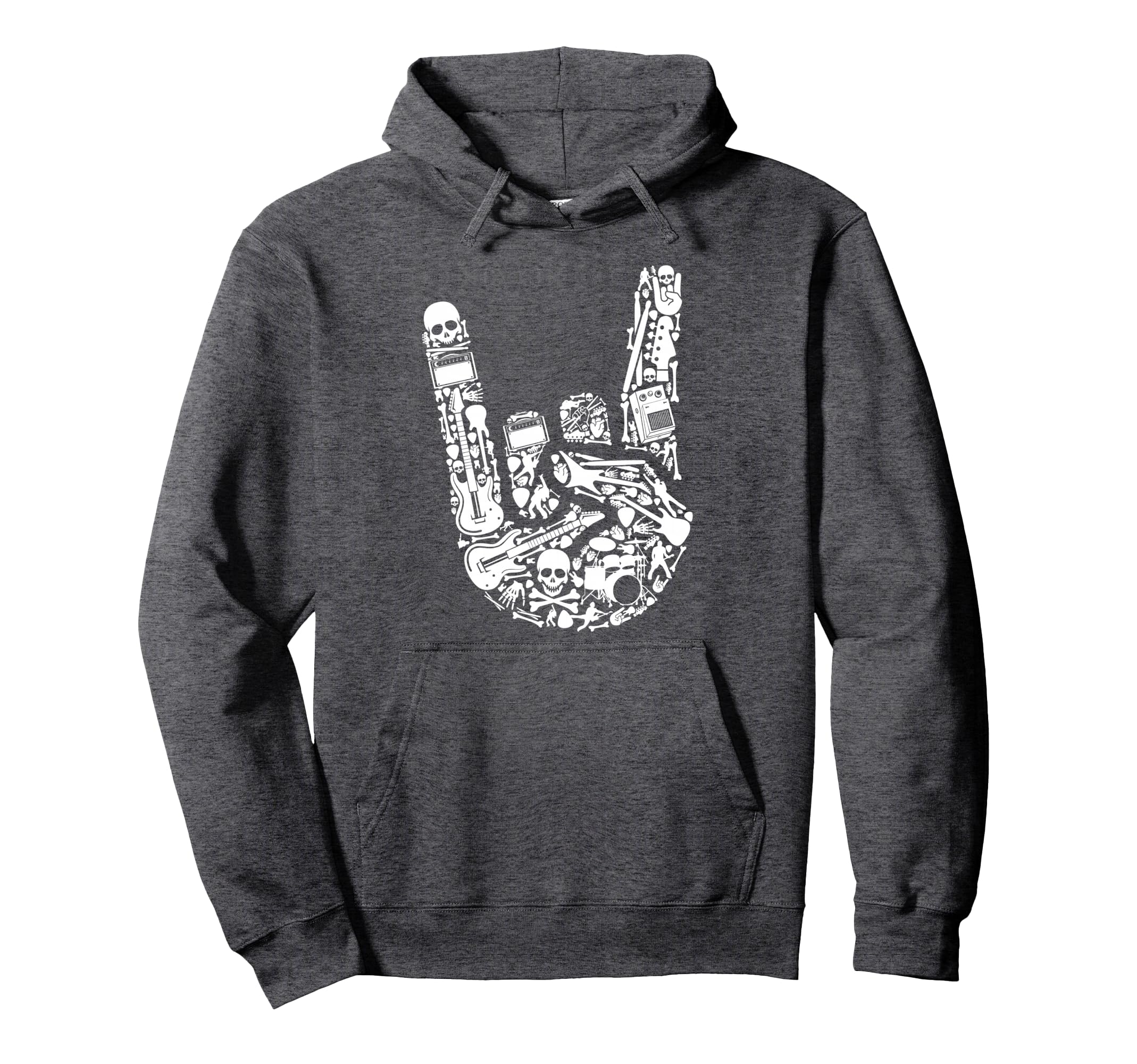 Rock Roll Heavy Metal Guitar Music Hoodie - Casual Everyday Wear Men Women - T-Shirt, Sweatshirt, Hoodie