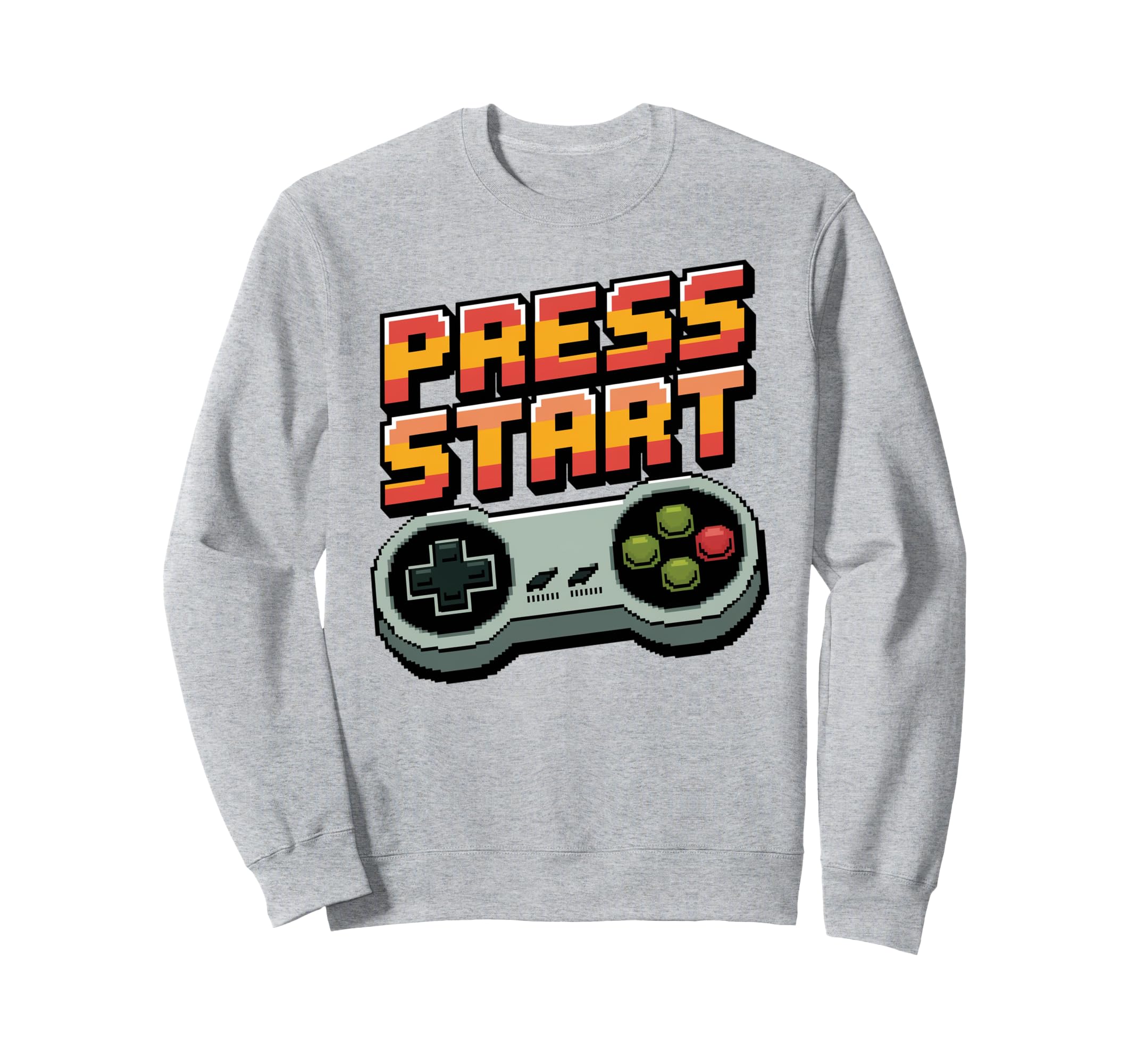 Press Start Gaming Controller Gaming Sweatshirt - Trendy Graphic Unisex - T-Shirt, Sweatshirt, Hoodie