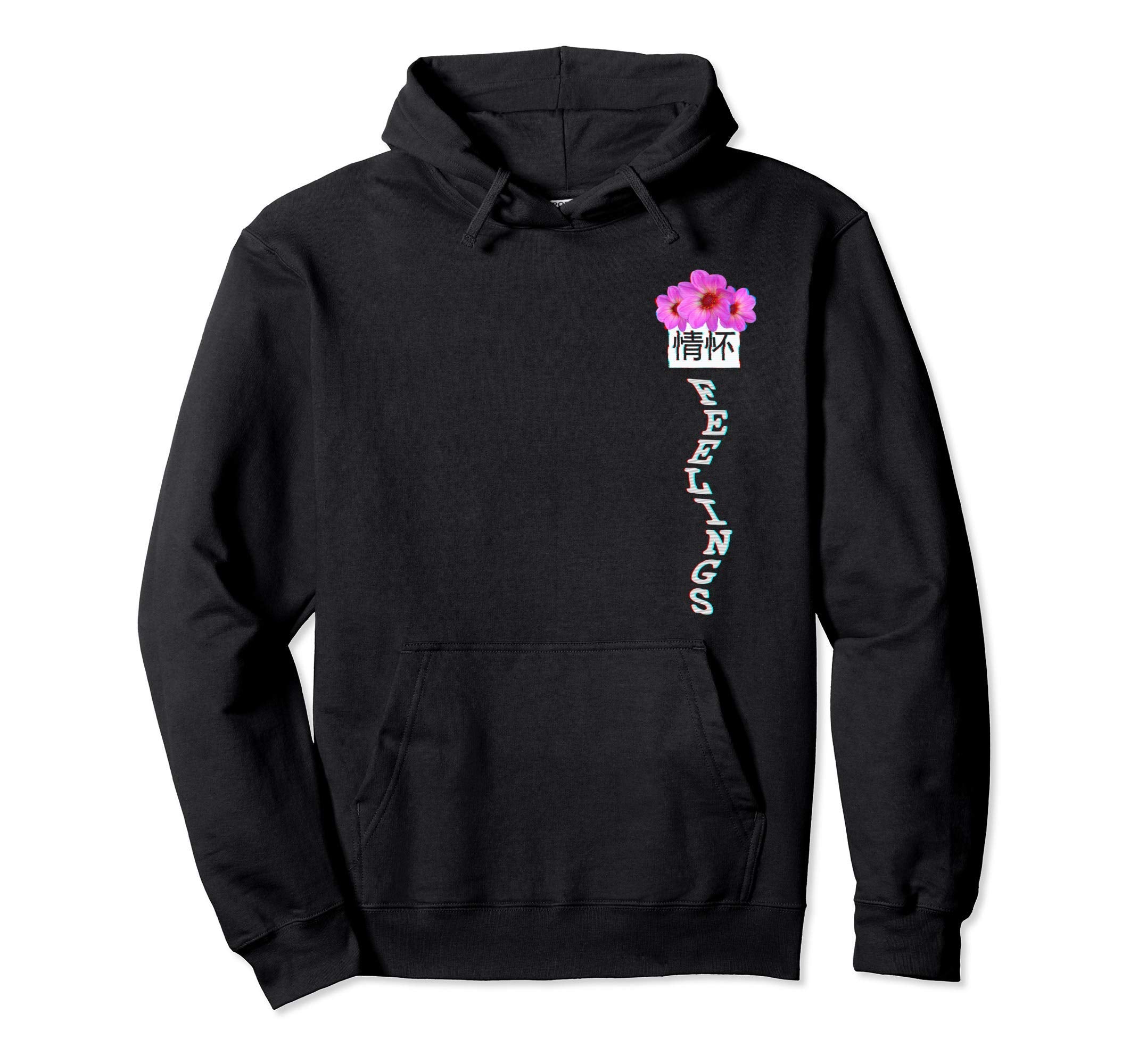 Aesthetic Glitch Roses Vaporwave Hoodie - Fun Novelty Design for Adults - T-Shirt, Sweatshirt, Hoodie