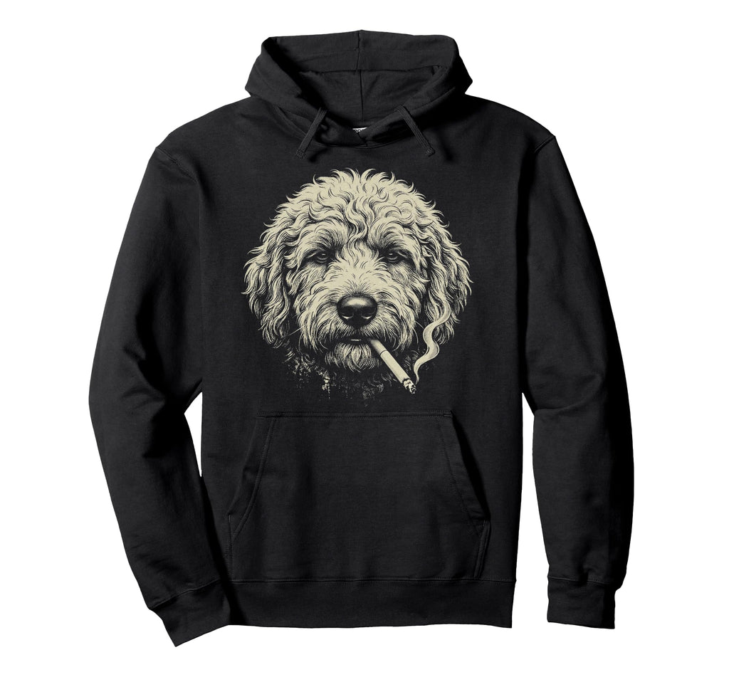 Funny Golden Doodle Smoking Hoodie - Fun Novelty Design for Adults - T-Shirt, Sweatshirt, Hoodie