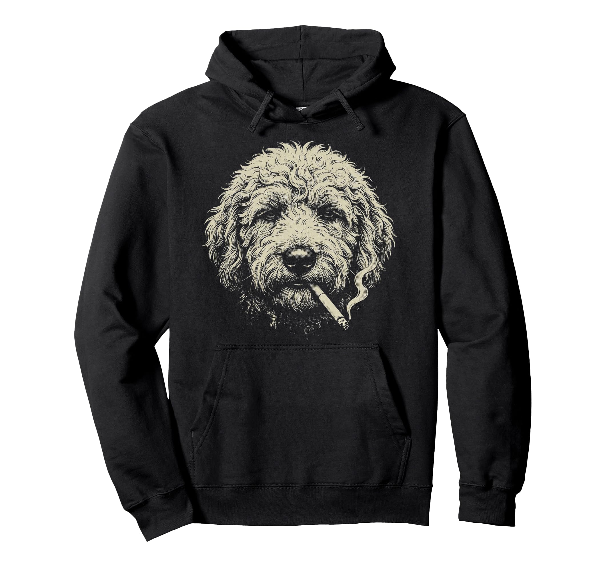 Funny Golden Doodle Smoking Hoodie - Fun Novelty Design for Adults - T-Shirt, Sweatshirt, Hoodie