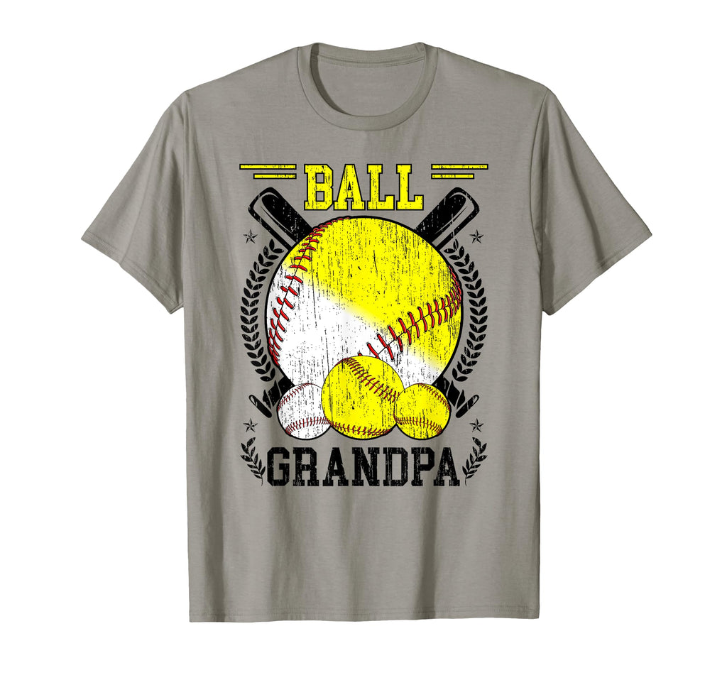 Ball Grandpa Softball Baseball T-Shirt - Fun Novelty Design Men Women - T-Shirt, Sweatshirt, Hoodie