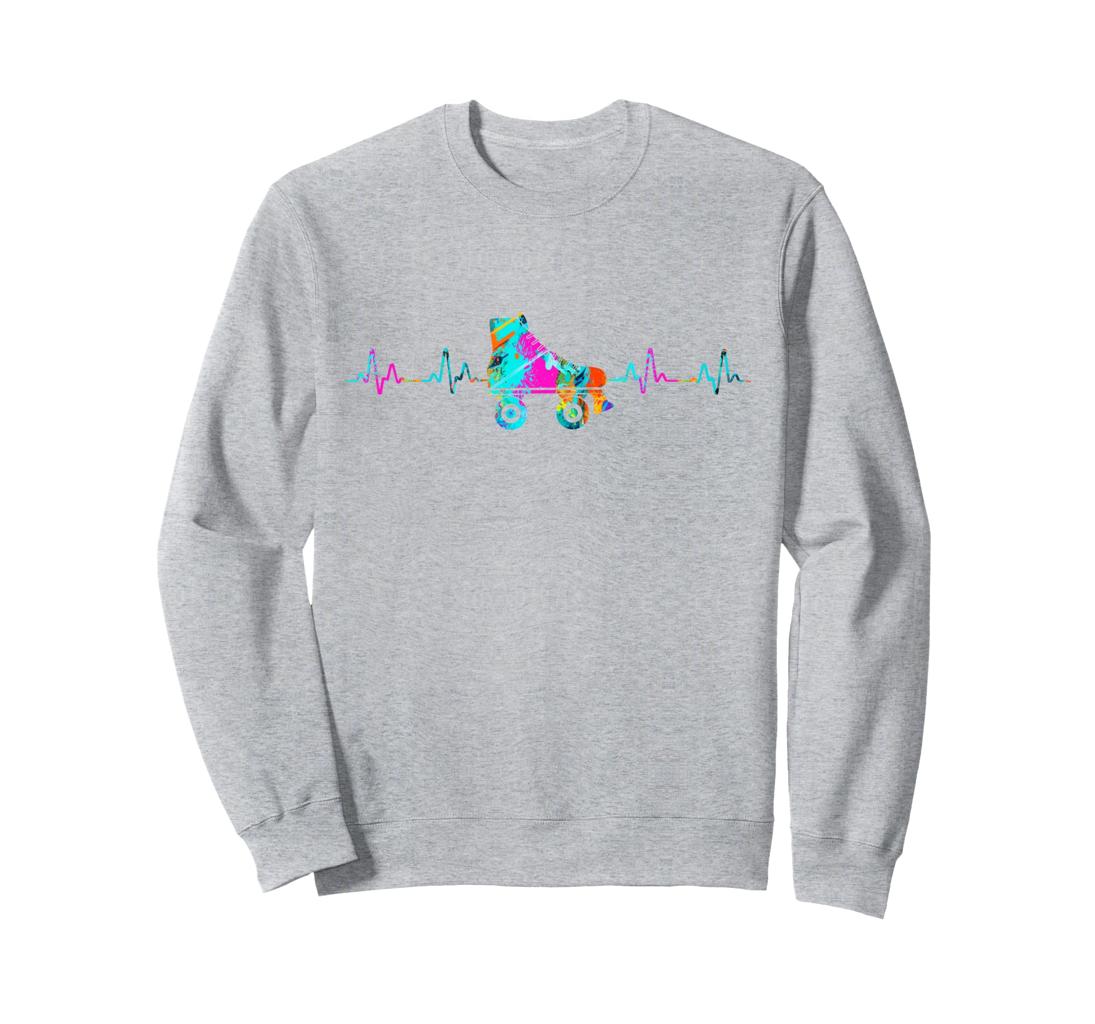 Roller Skating Skate Heartbeat Sweatshirt - Streetwear Style for Adults - T-Shirt, Sweatshirt, Hoodie