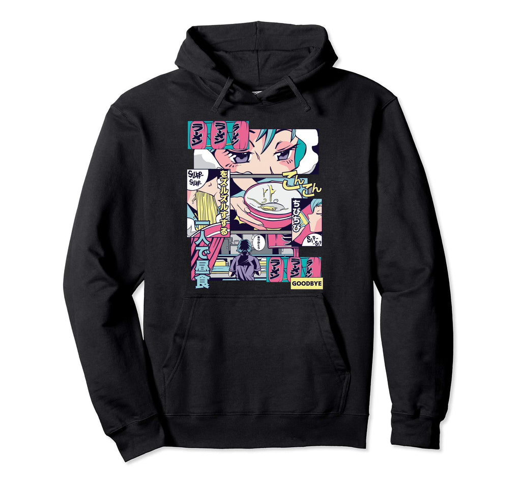 Ramen Japanese Vaporwave 90S Aesthetic Hoodie - Graphic Print for Adults - T-Shirt, Sweatshirt, Hoodie