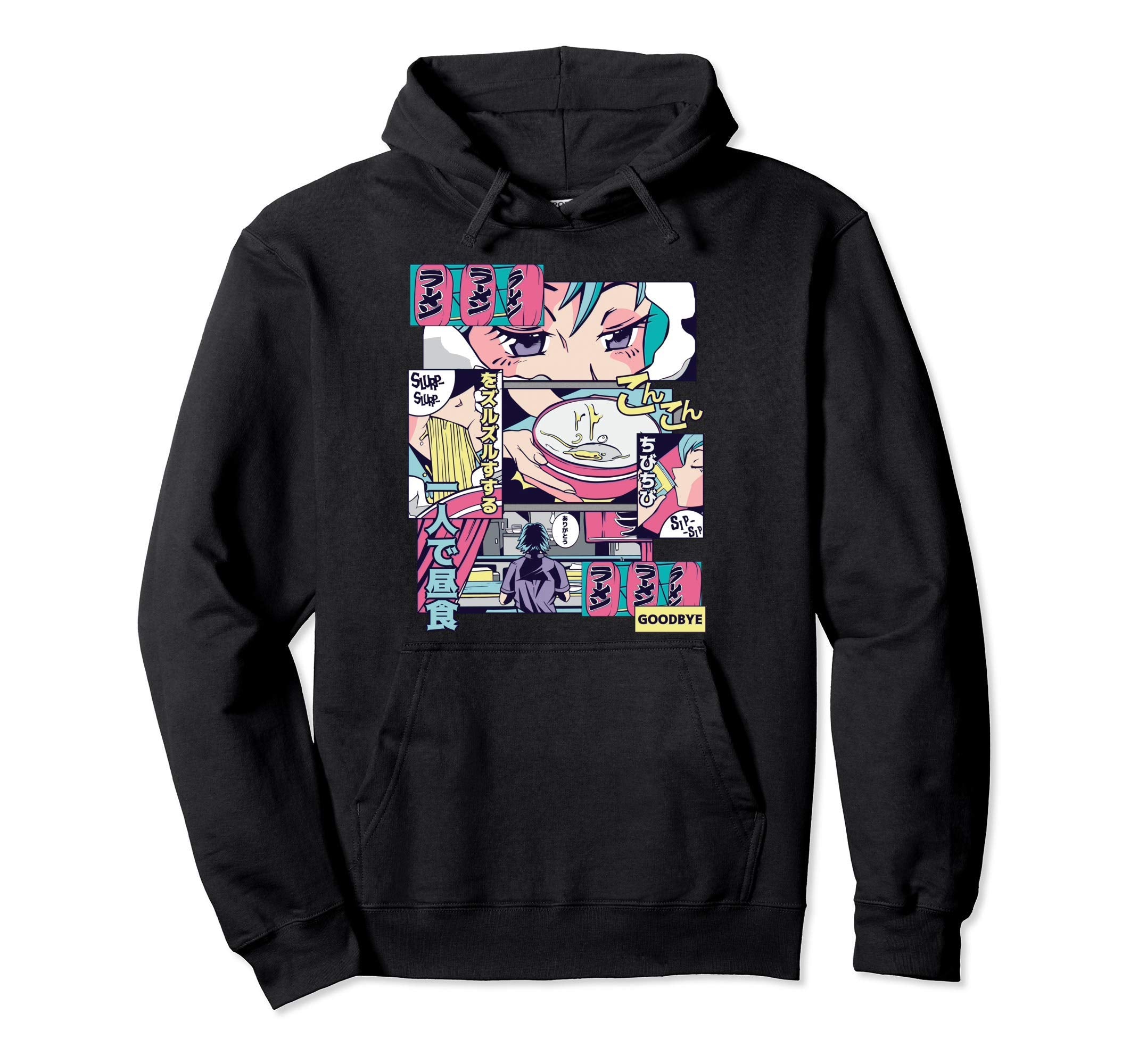Ramen Japanese Vaporwave 90S Aesthetic Hoodie - Graphic Print for Adults - T-Shirt, Sweatshirt, Hoodie