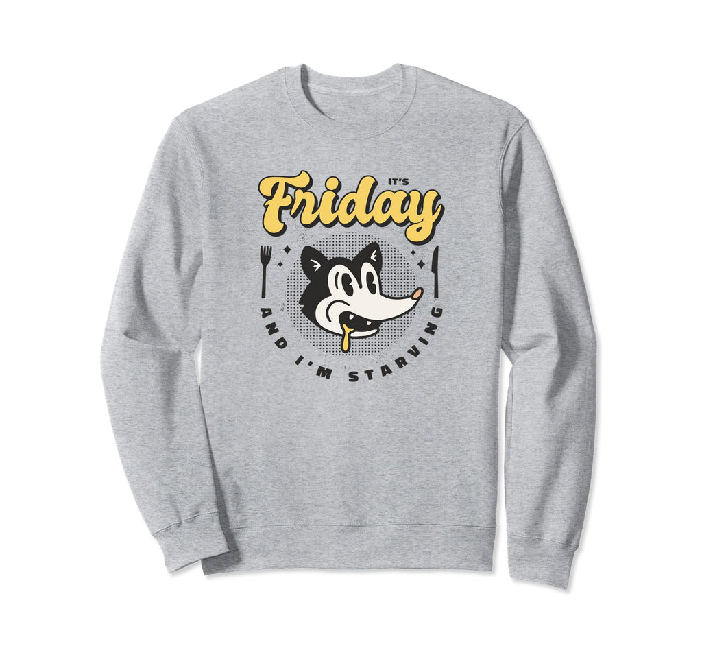 Funny Old School Hungry Wolf Diner Sweatshirt - Streetwear Style Unisex - T-Shirt, Sweatshirt, Hoodie