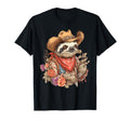 Sloth Cowboy Rodeo Cowgirl Western T-Shirt - Casual Everyday Wear Unisex - T-Shirt, Sweatshirt, Hoodie