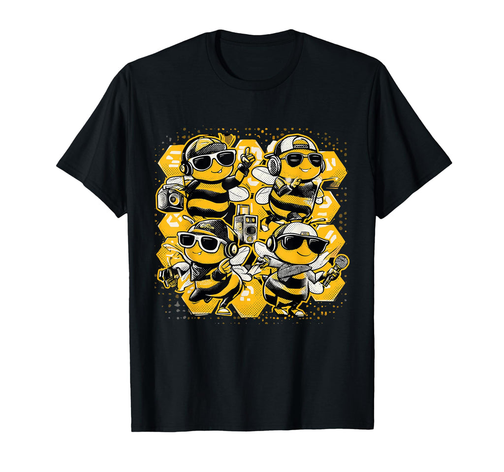 Bees Hip Hop Dance Crew Old School T-Shirt - Custom Art Print Men Women - T-Shirt, Sweatshirt, Hoodie