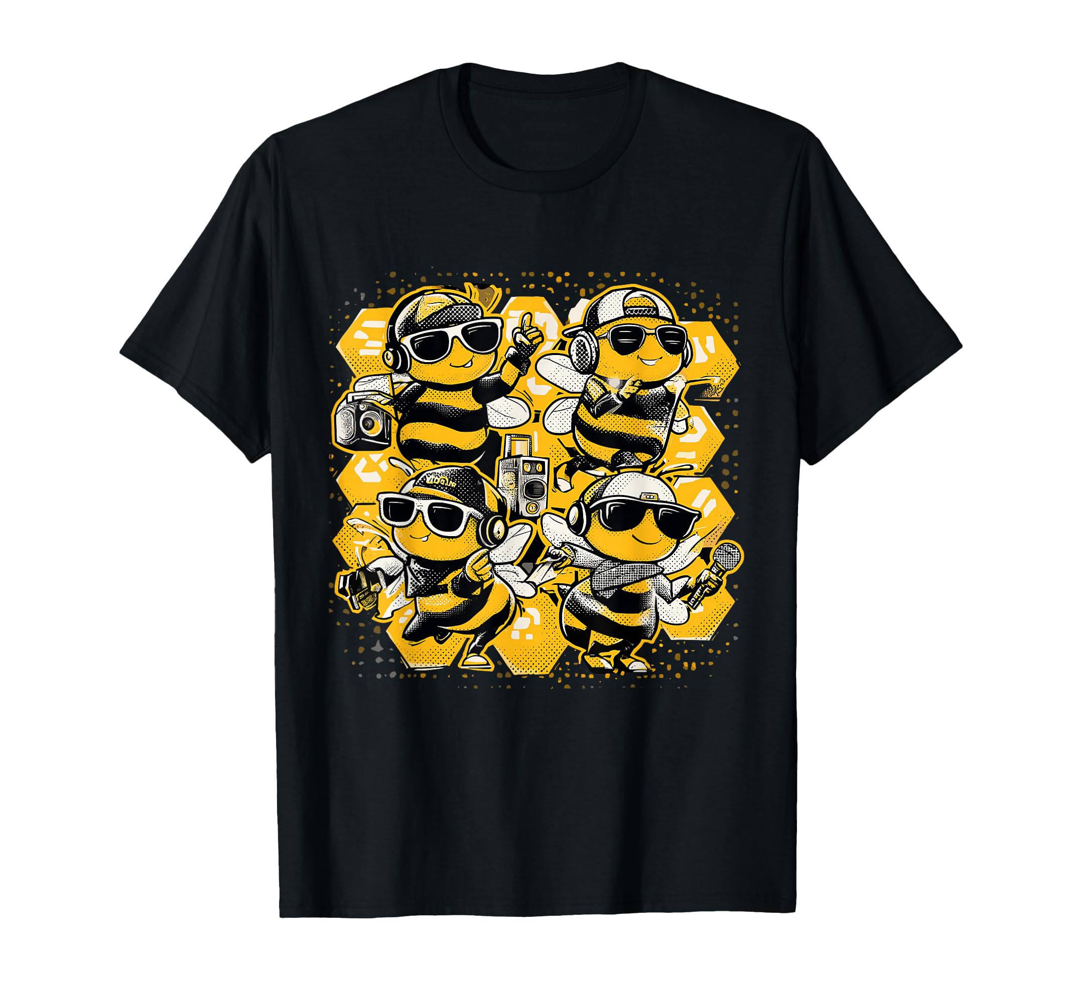 Bees Hip Hop Dance Crew Old School T-Shirt - Custom Art Print Men Women - T-Shirt, Sweatshirt, Hoodie