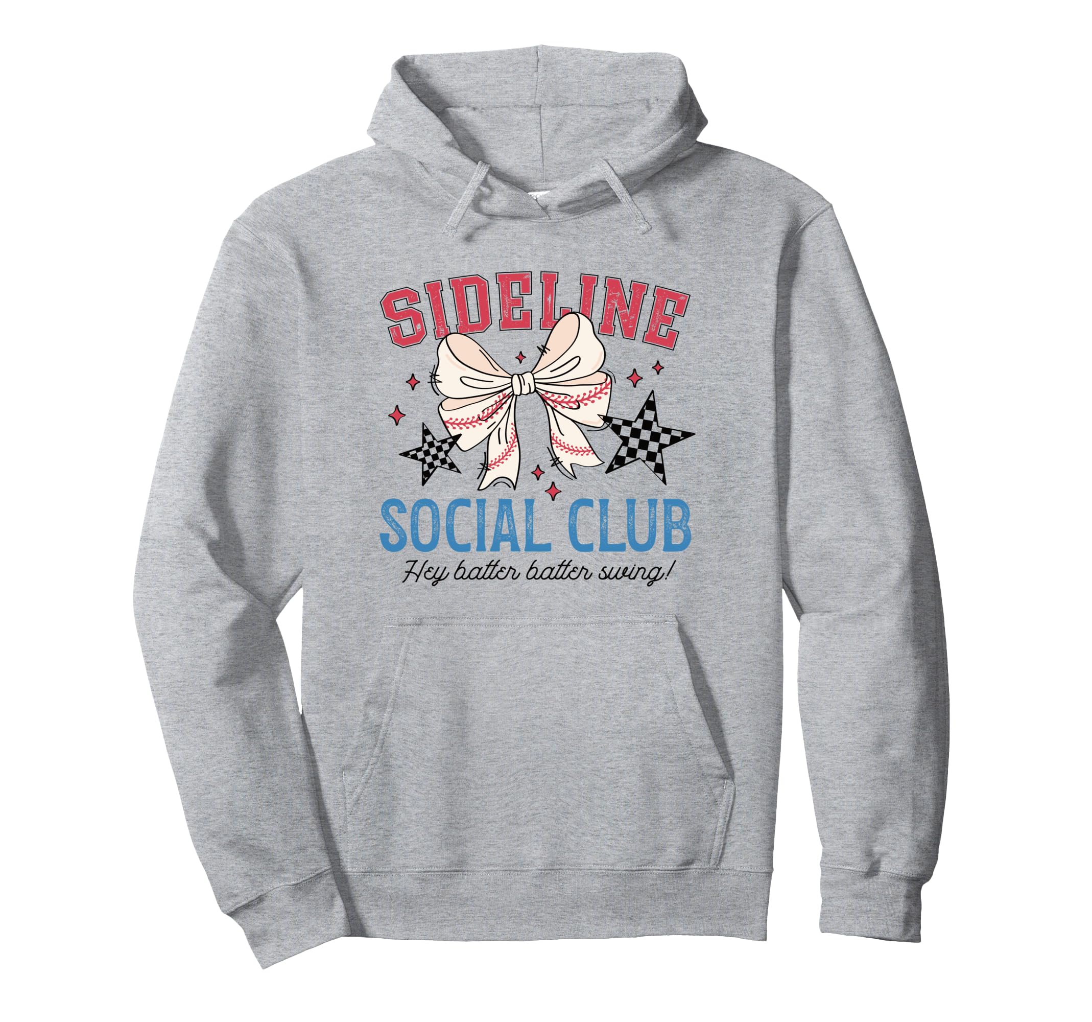 Sideline Social Club Bow Baseball Hoodie - Streetwear Style for Adults - T-Shirt, Sweatshirt, Hoodie