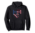 Baseball Bats Bsbl American Flag Hoodie - Novelty Apparel for Adults - T-Shirt, Sweatshirt, Hoodie