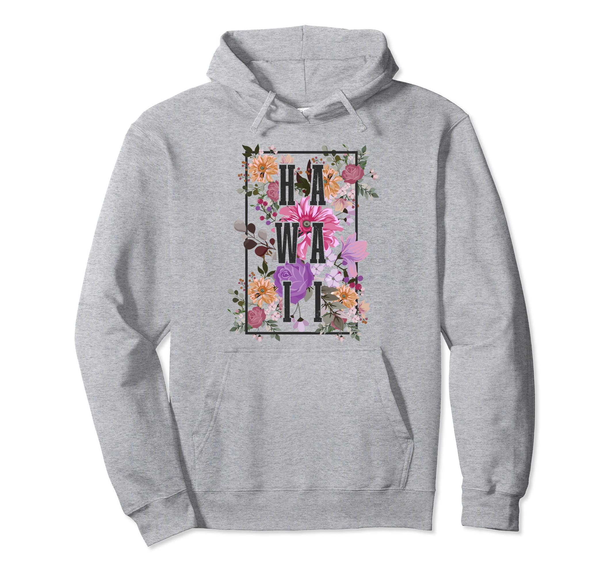 Hawaii Flowers Floral Surf Surfer Hoodie - Trendy Graphic for Adults - T-Shirt, Sweatshirt, Hoodie