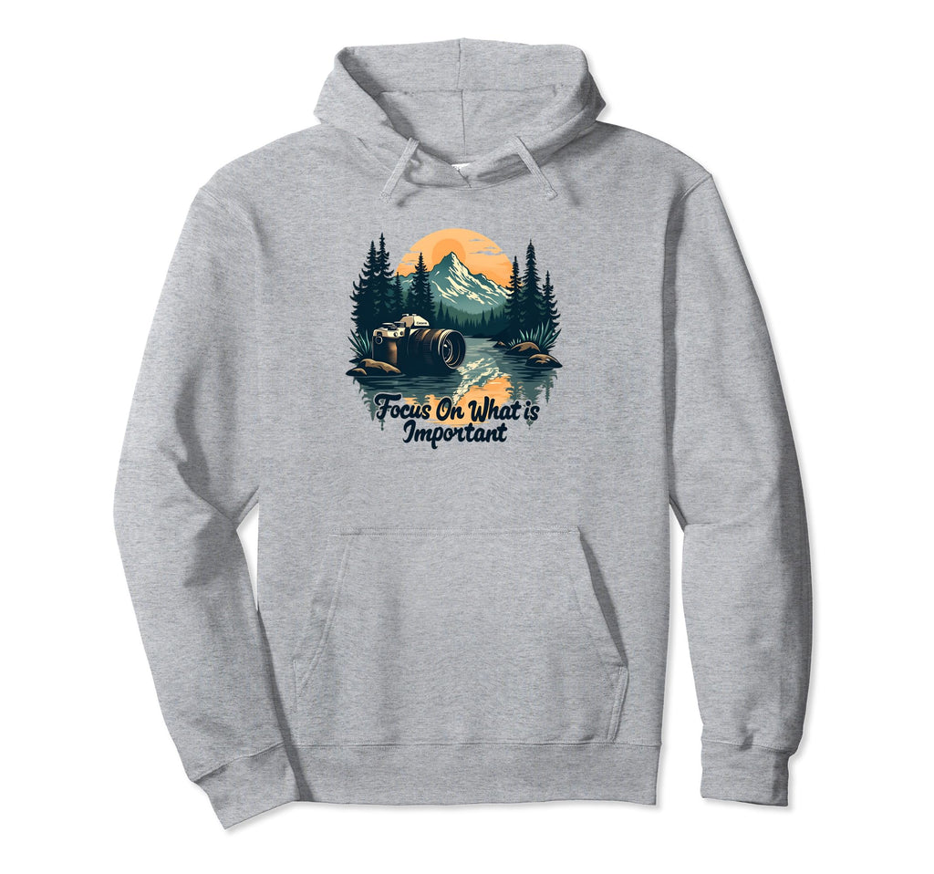 Mountainous Hiking Photographer Camera Hoodie - Graphic Print for Adults - T-Shirt, Sweatshirt, Hoodie