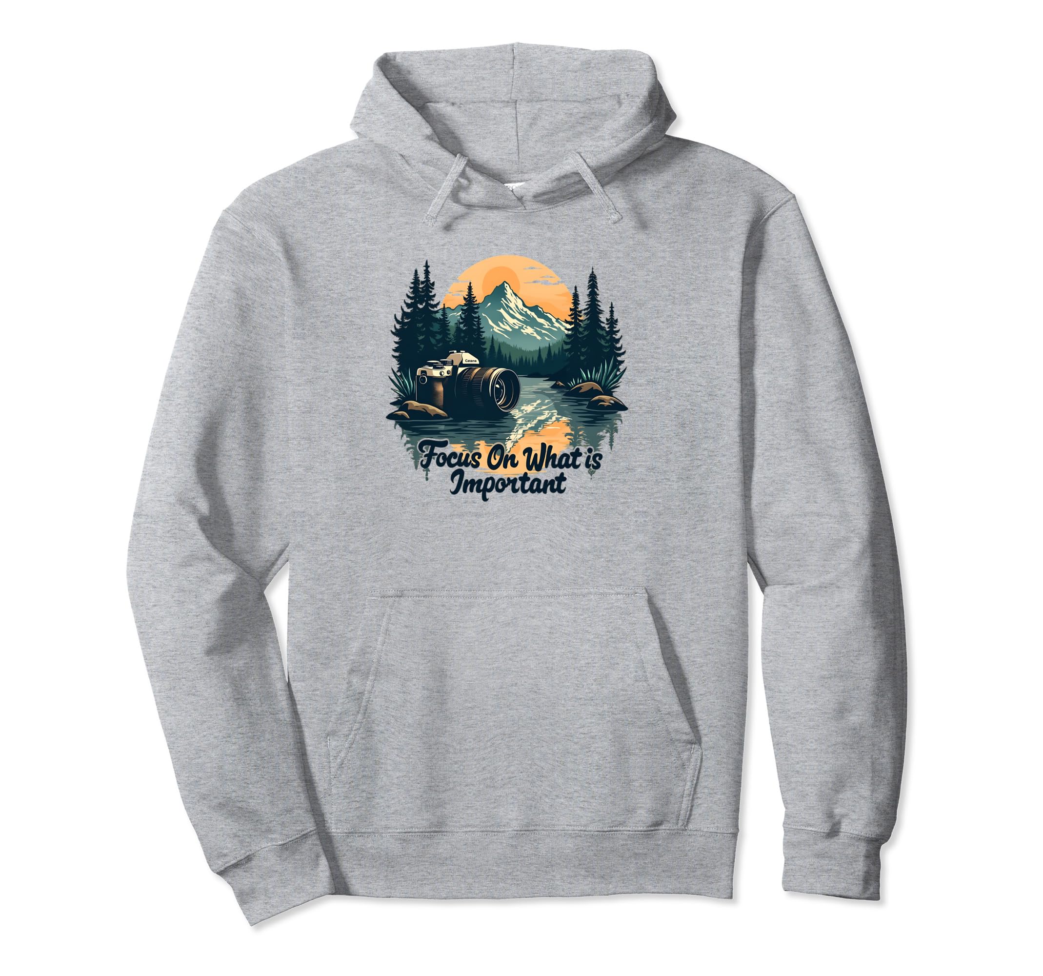 Mountainous Hiking Photographer Camera Hoodie - Graphic Print for Adults - T-Shirt, Sweatshirt, Hoodie