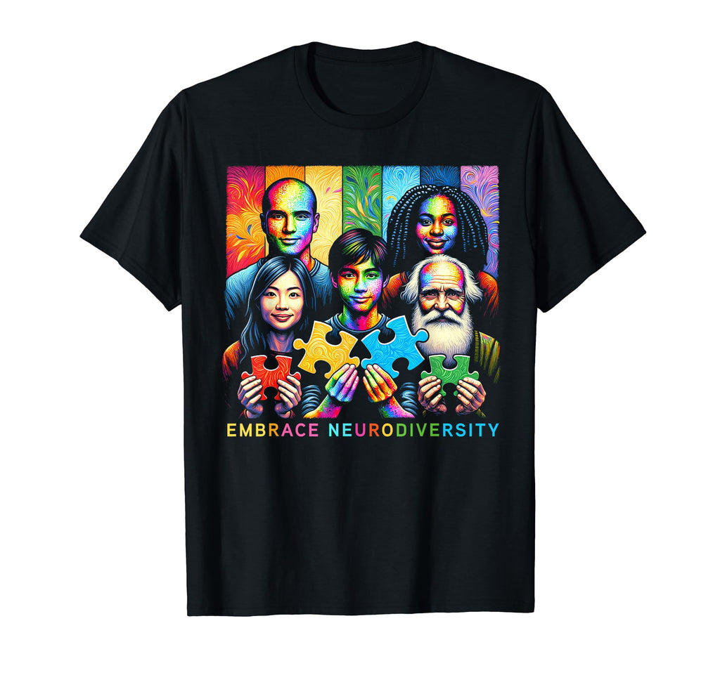 Autism Awareness Embrace T-Shirt - Fun Novelty Design Unisex - T-Shirt, Sweatshirt, Hoodie