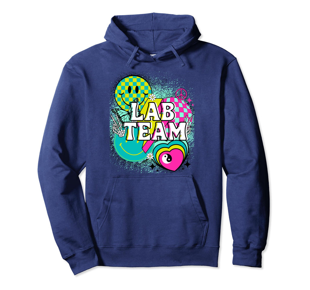 Laboratory Team Nurse Happy Y2K Matching Hoodie - Aesthetic Graphic Unisex - T-Shirt, Sweatshirt, Hoodie