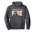 Blacksmith Forged Fire Distressed Hoodie - Graphic Print for Adults - T-Shirt, Sweatshirt, Hoodie