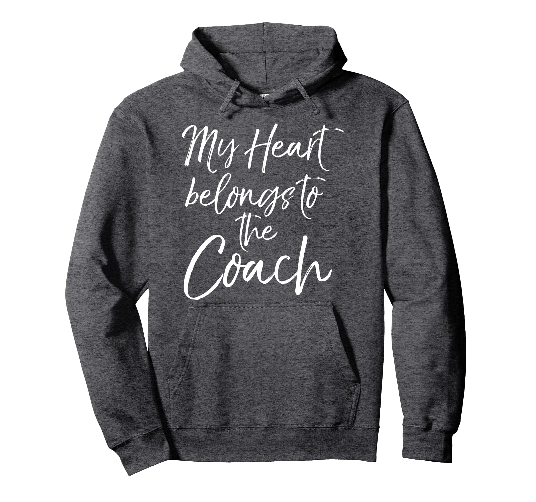 Coachs Wife Gift Womens My Heart Belongs To Hoodie - Trendy Graphic Unisex - T-Shirt, Sweatshirt, Hoodie