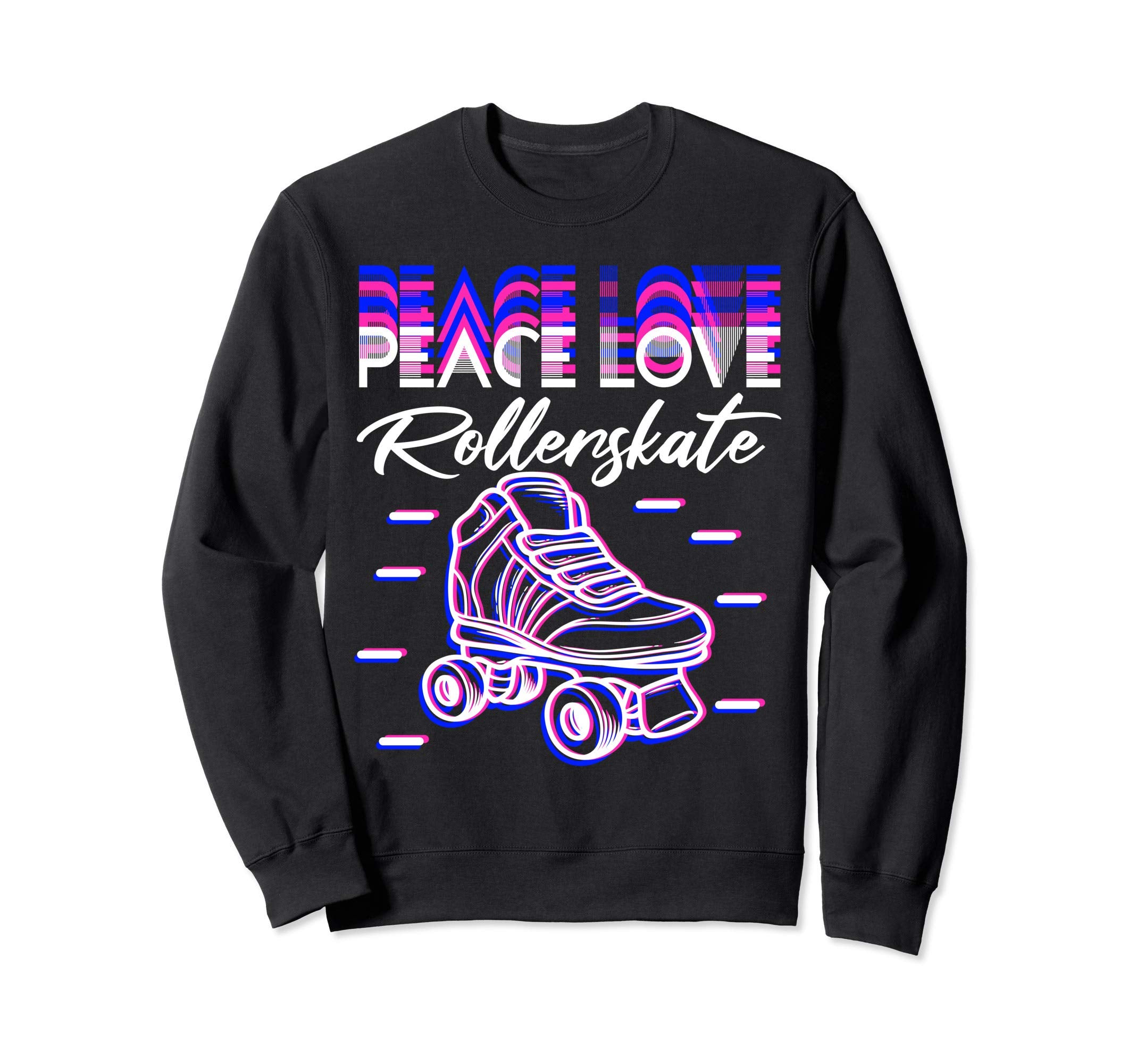 Rollerskate Peace Lover Sweatshirt - Trendy Graphic Men Women - T-Shirt, Sweatshirt, Hoodie