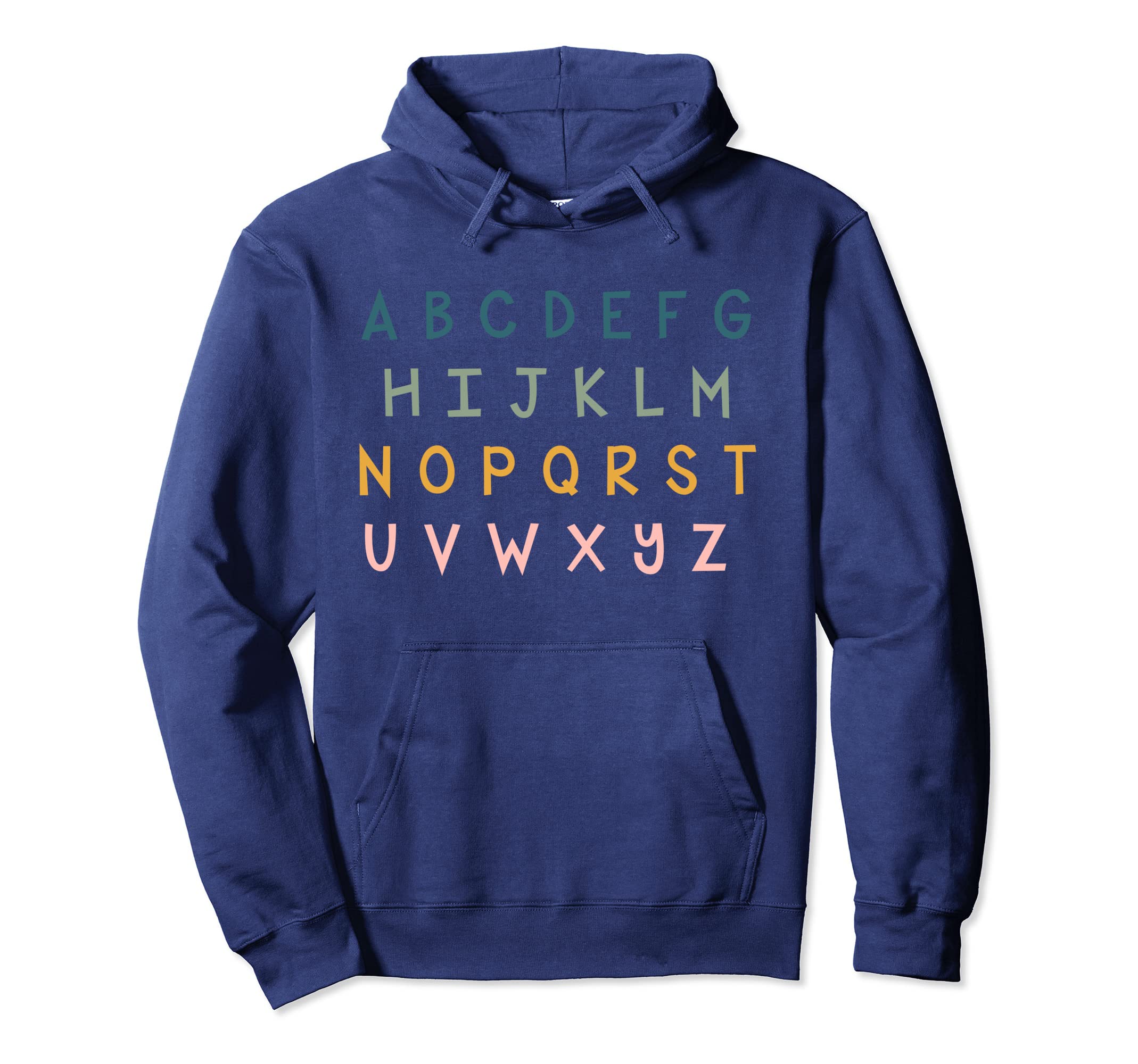 Alphabet Letters Boho Teacher Hoodie - Trendy Graphic for Adults - T-Shirt, Sweatshirt, Hoodie