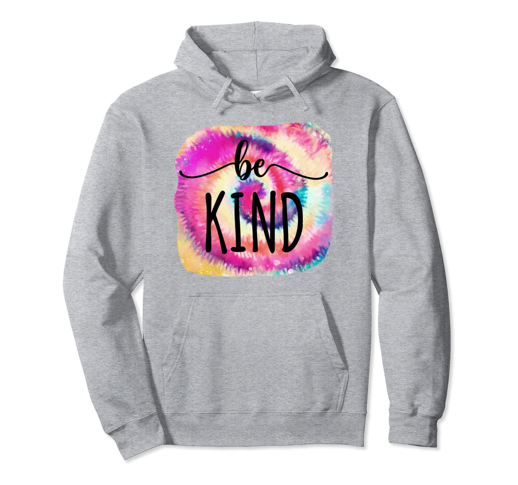 Be Kind Groovy Tie Dye Flower Power Hoodie - Fun Novelty Design Unisex - T-Shirt, Sweatshirt, Hoodie