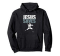 Jesus Saves Religious Christian Hoodie - Aesthetic Graphic Men Women - T-Shirt, Sweatshirt, Hoodie