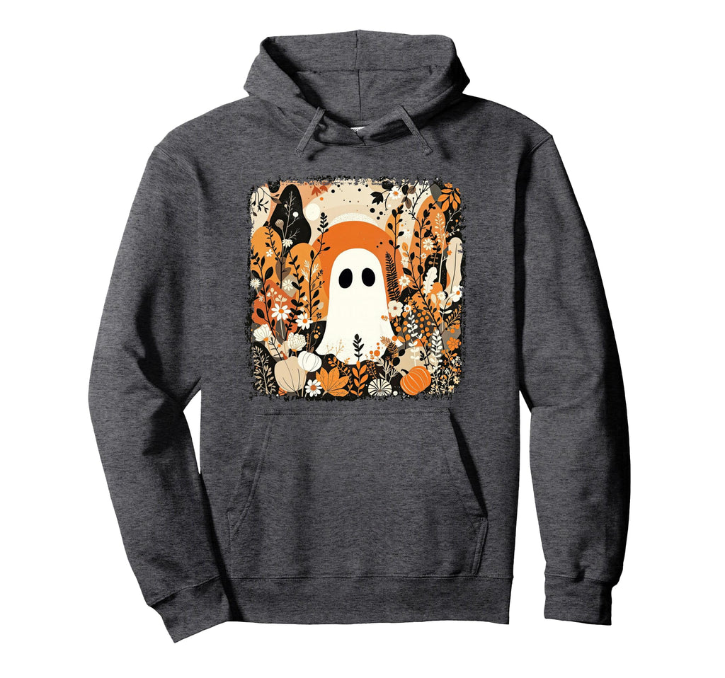 Halloween Ghost Spooky Season Boho Hoodie - Unique Graphic Men Women - T-Shirt, Sweatshirt, Hoodie