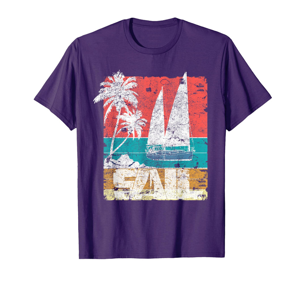 Sail Distressed Sailboat Sailing T-Shirt - Minimalist Print for Adults - T-Shirt, Sweatshirt, Hoodie