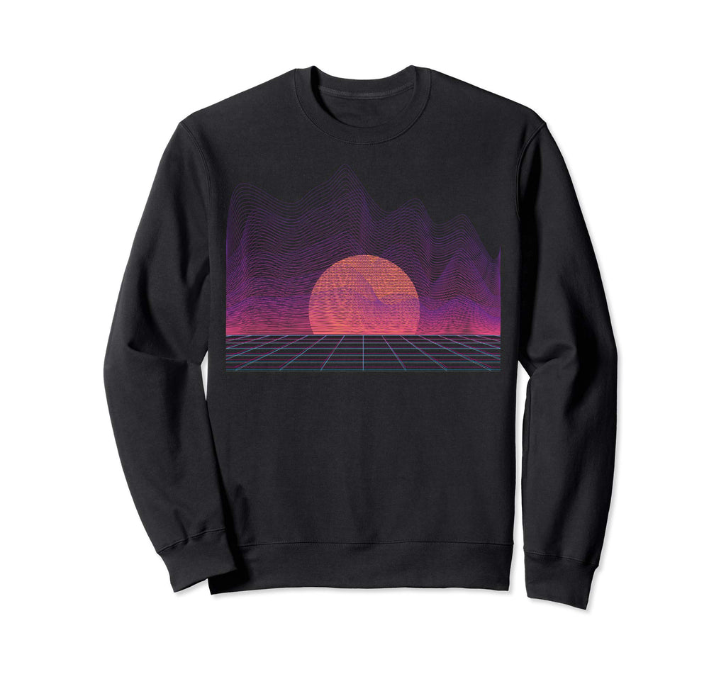 Retrowave Synthwave Vaporwave Sweatshirt - Custom Art Print Men Women - T-Shirt, Sweatshirt, Hoodie