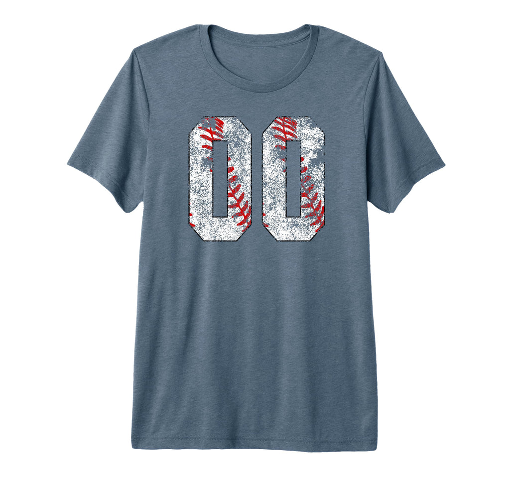 Distressed Baseball Number 00 Jersey T-Shirt - Fun Novelty Design Unisex - T-Shirt, Sweatshirt, Hoodie