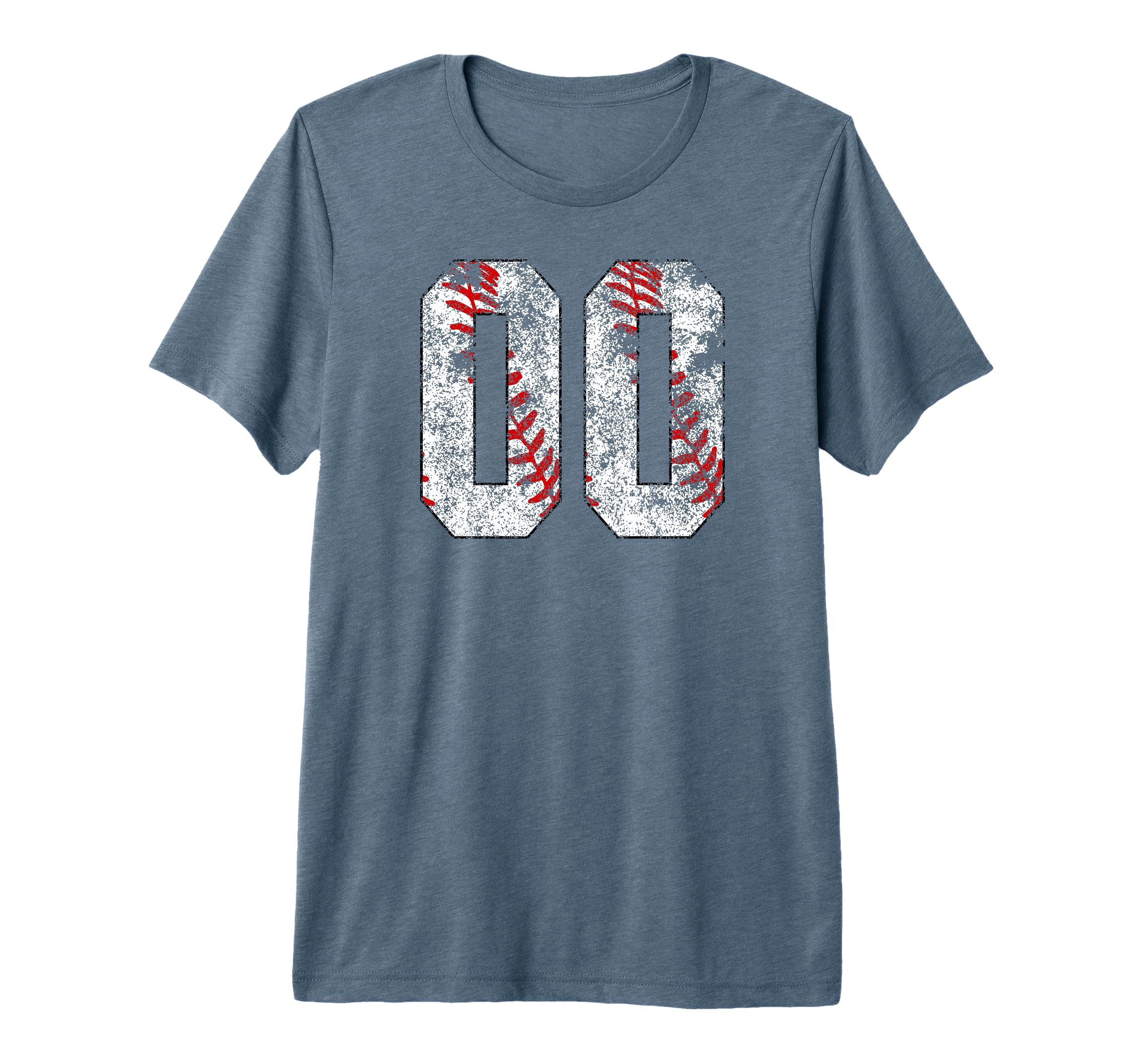 Distressed Baseball Number 00 Jersey T-Shirt - Fun Novelty Design Unisex - T-Shirt, Sweatshirt, Hoodie