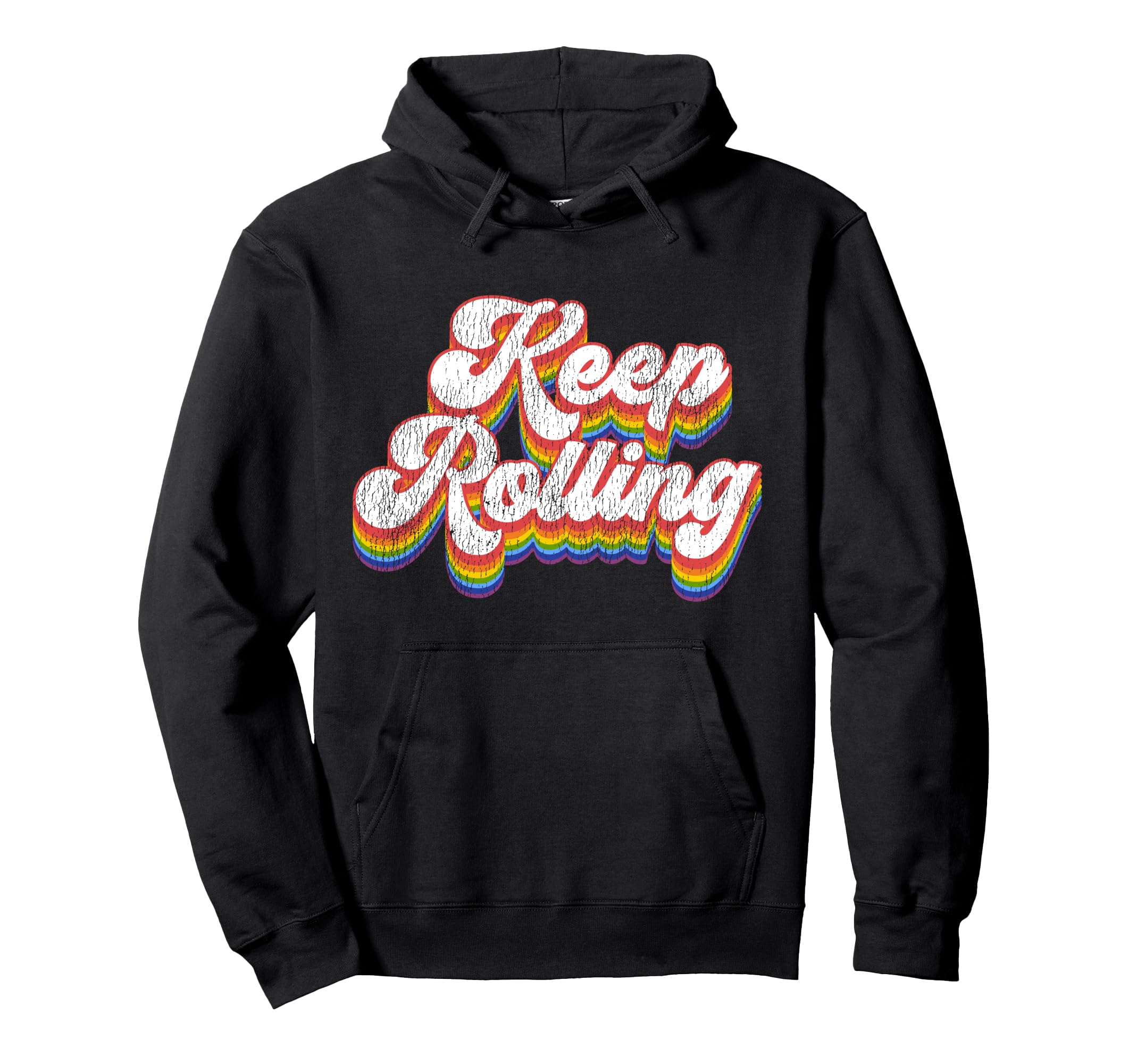 Roller Skating Skate 1970S Keep Rolling Hoodie - Trendy Graphic Men Women - T-Shirt, Sweatshirt, Hoodie
