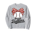Baseball Mama Raising Ballers Sweatshirt - Aesthetic Graphic Men Women - T-Shirt, Sweatshirt, Hoodie