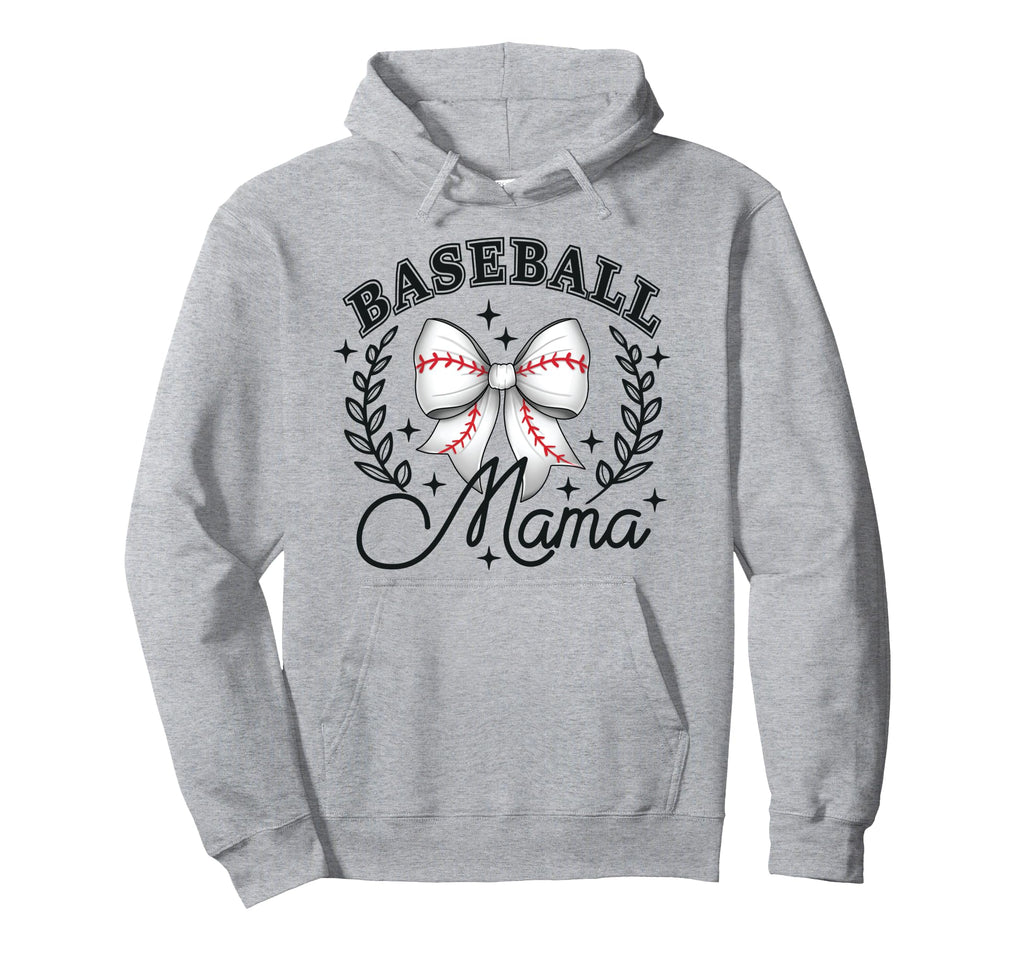 Baseball Mama Coquette Bow Game Sports Hoodie - Fun Novelty Design Unisex - T-Shirt, Sweatshirt, Hoodie
