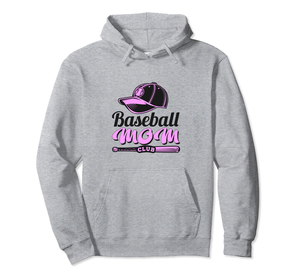 Baseball Mom Club Hoodie - Aesthetic Graphic Men Women - T-Shirt, Sweatshirt, Hoodie