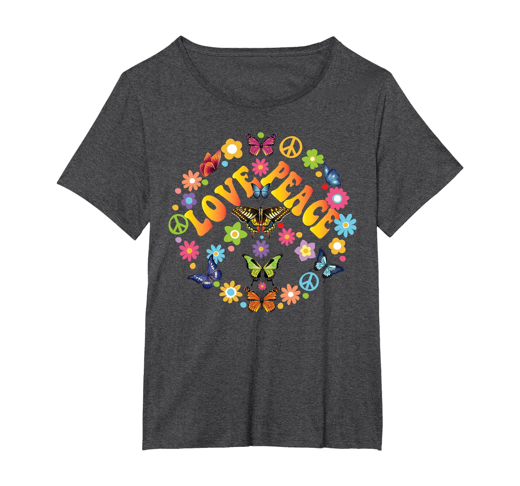 Peace Love Butterfly 60S 70S Tie T-Shirt - Fun Novelty Design Men Women - T-Shirt, Sweatshirt, Hoodie