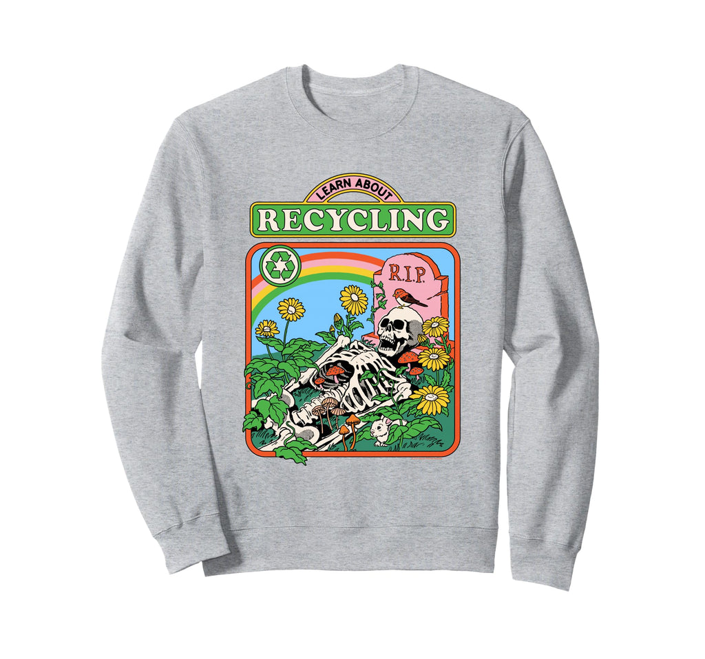 Steven Rhodes Learn Recycling Eco Sweatshirt - Casual Everyday Wear Unisex - T-Shirt, Sweatshirt, Hoodie