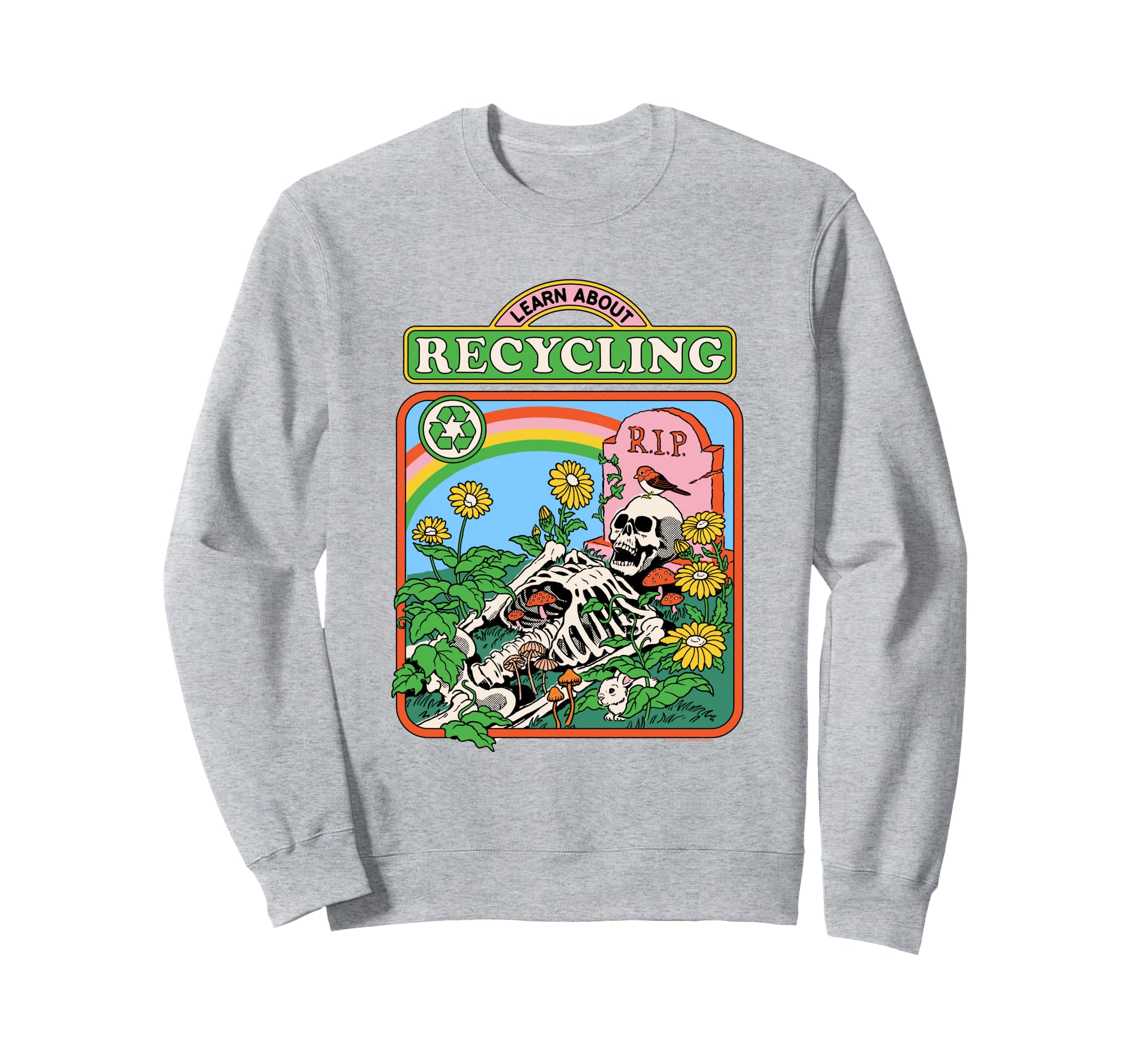 Steven Rhodes Learn Recycling Eco Sweatshirt - Casual Everyday Wear Unisex - T-Shirt, Sweatshirt, Hoodie