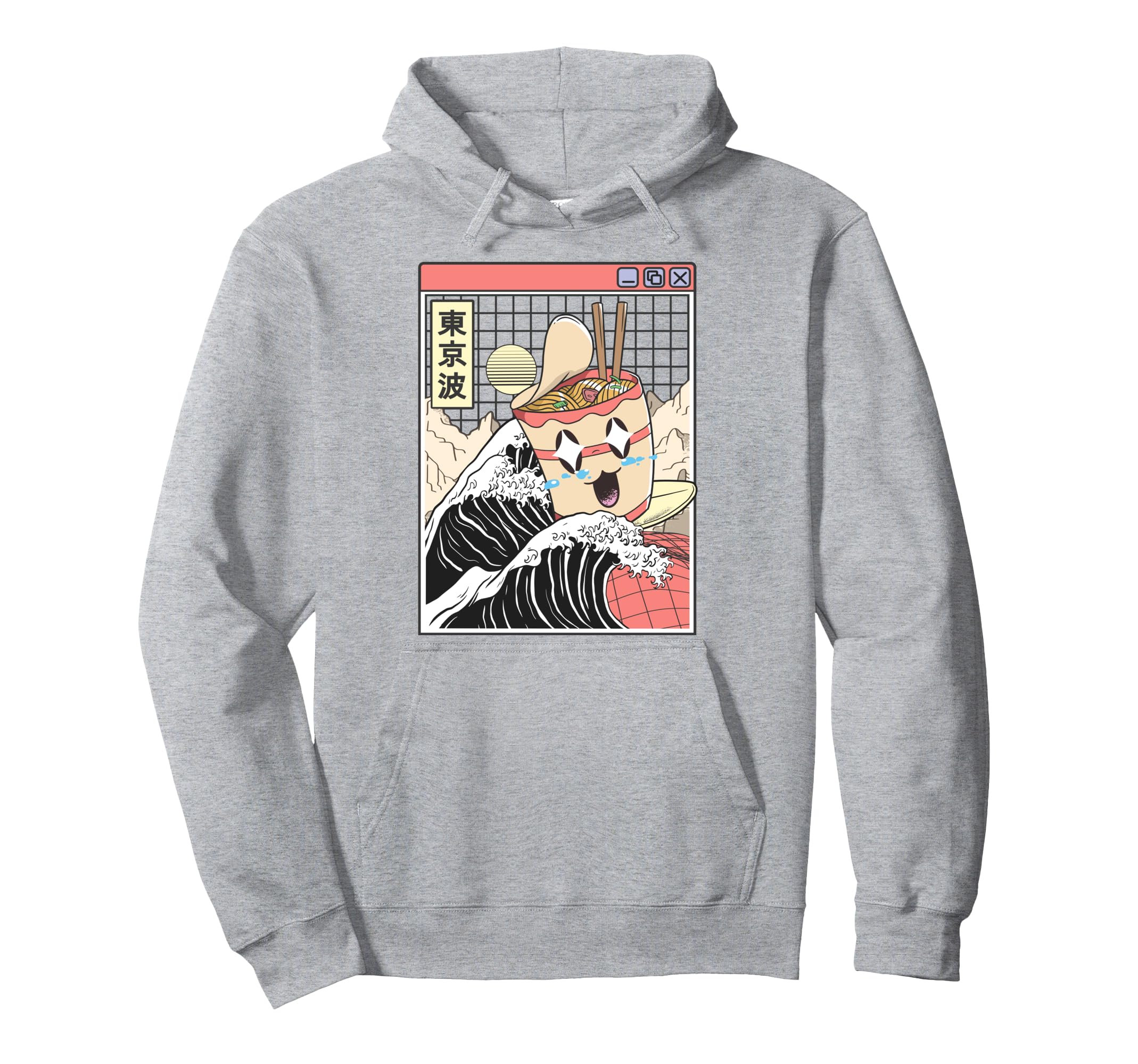 Instant Ramen Noodles Surfing Japanese Hoodie - Minimalist Print Unisex - T-Shirt, Sweatshirt, Hoodie