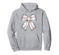 Baseball Mom Coquette Bow Baseball Hoodie - Fun Novelty Design Men Women - T-Shirt, Sweatshirt, Hoodie