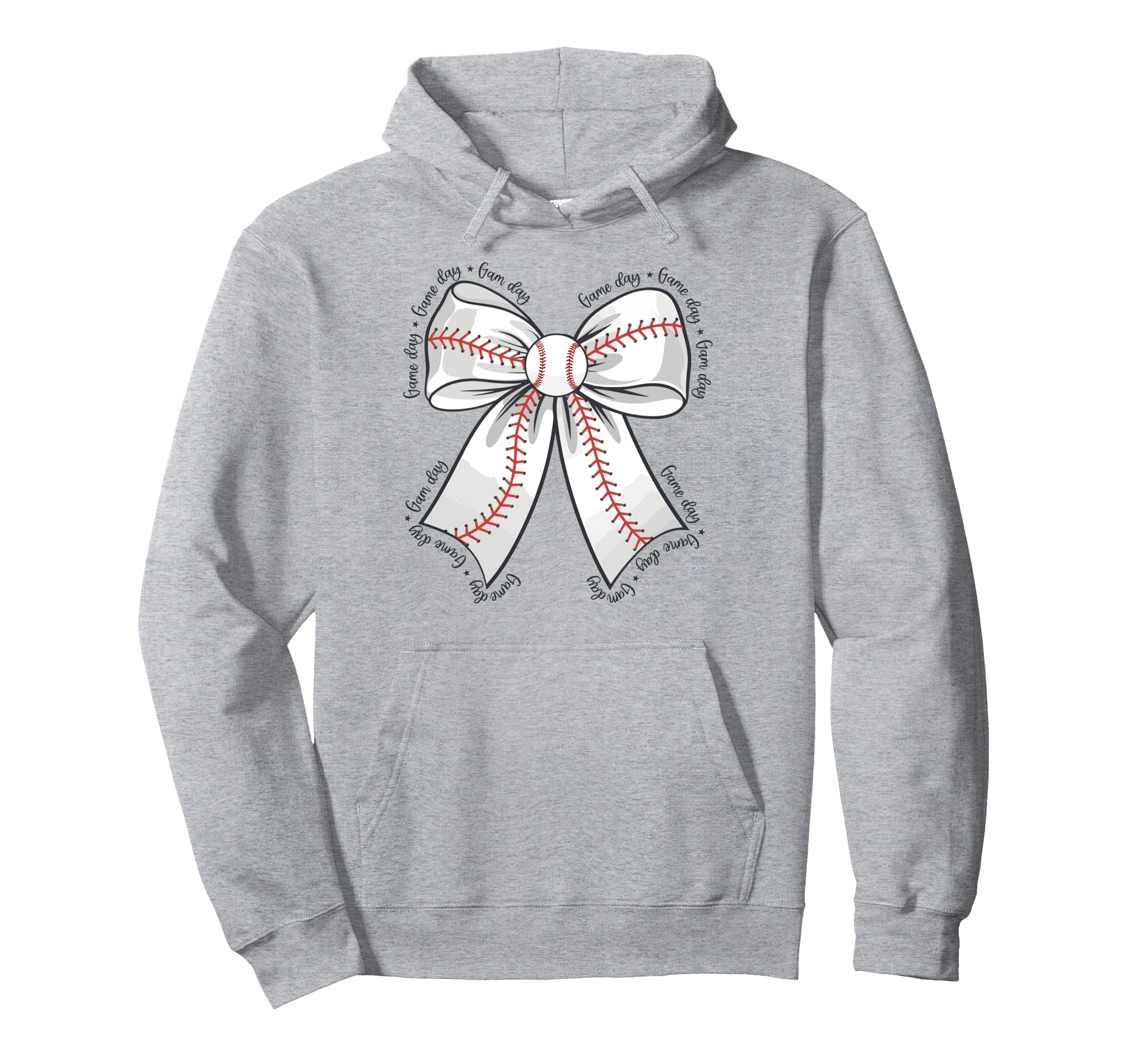 Baseball Mom Coquette Bow Baseball Hoodie - Fun Novelty Design Men Women - T-Shirt, Sweatshirt, Hoodie