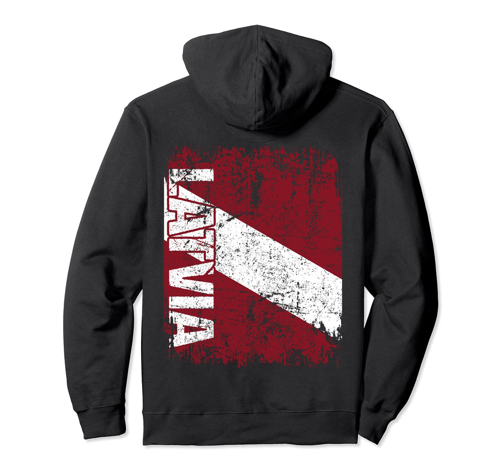 Latvia Flag Distressed Latvia Hoodie - Casual Everyday Wear for Adults - T-Shirt, Sweatshirt, Hoodie