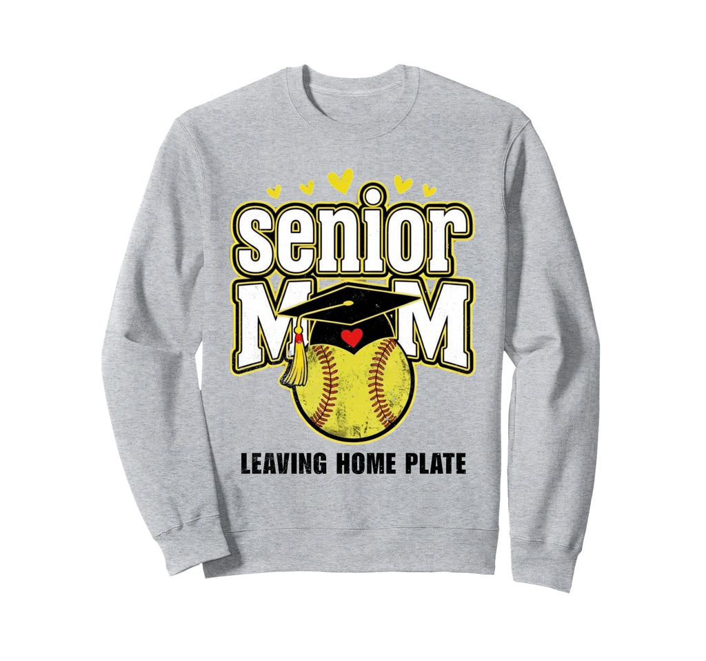 Senior Mom Softball Leaving Home Sweatshirt - Minimalist Print Unisex - T-Shirt, Sweatshirt, Hoodie