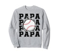 Baseball Papa Cracked Wall Sweatshirt - Casual Everyday Wear for Adults - T-Shirt, Sweatshirt, Hoodie