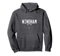 Windham Mountain Ny Distressed Ski Hoodie - Graphic Print Unisex - T-Shirt, Sweatshirt, Hoodie