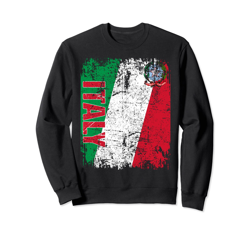Italy Italian Flag Distressed Italy Sweatshirt - Unique Graphic Men Women - T-Shirt, Sweatshirt, Hoodie