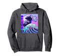 Great Wave Off Kanagawa Vaporwave Hoodie - Fun Novelty Design for Adults - T-Shirt, Sweatshirt, Hoodie